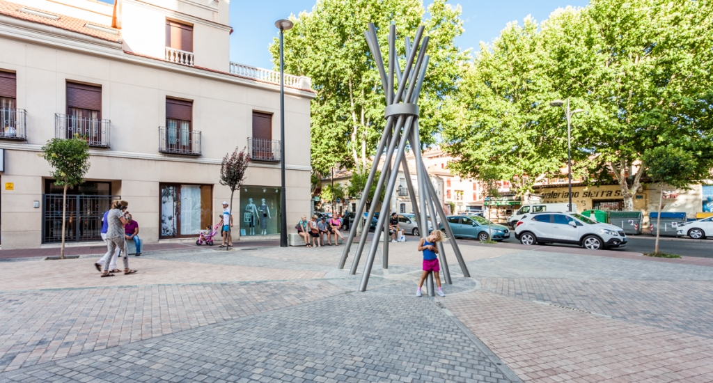 Plaza Brihuega. Zona peatonal