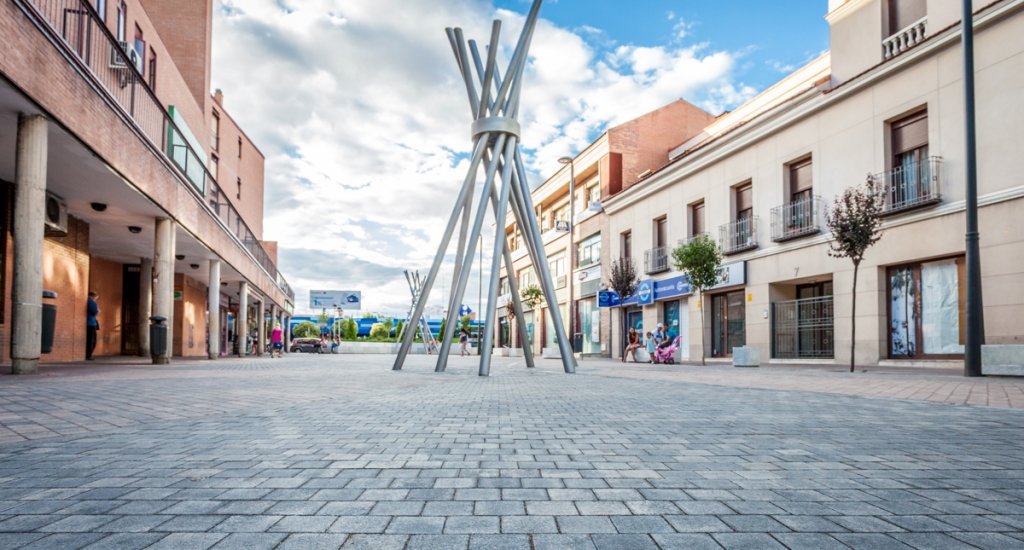 Plaza Brihuega. Zona peatonal