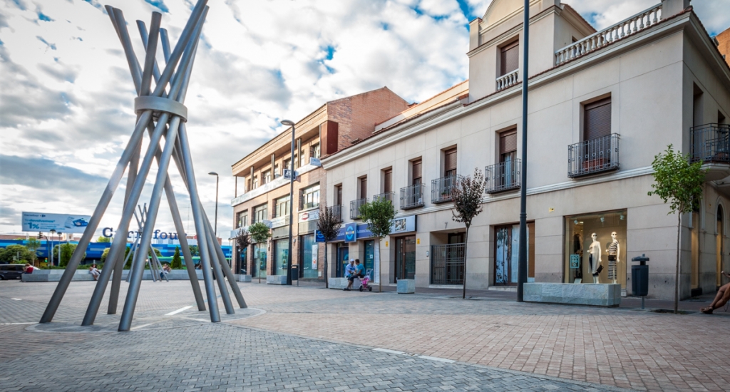 Plaza Brihuega. Zona peatonal