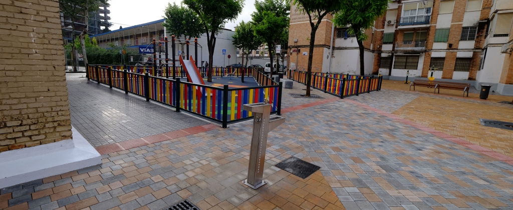 quadro. adoquin raw. plaza de la unidad. cordoba