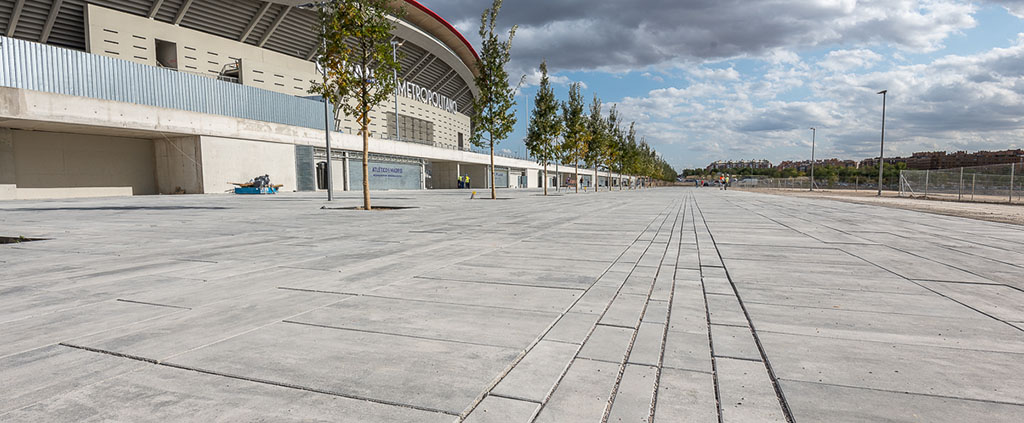 Wanda Metropolitano. Pavimentos Quadro